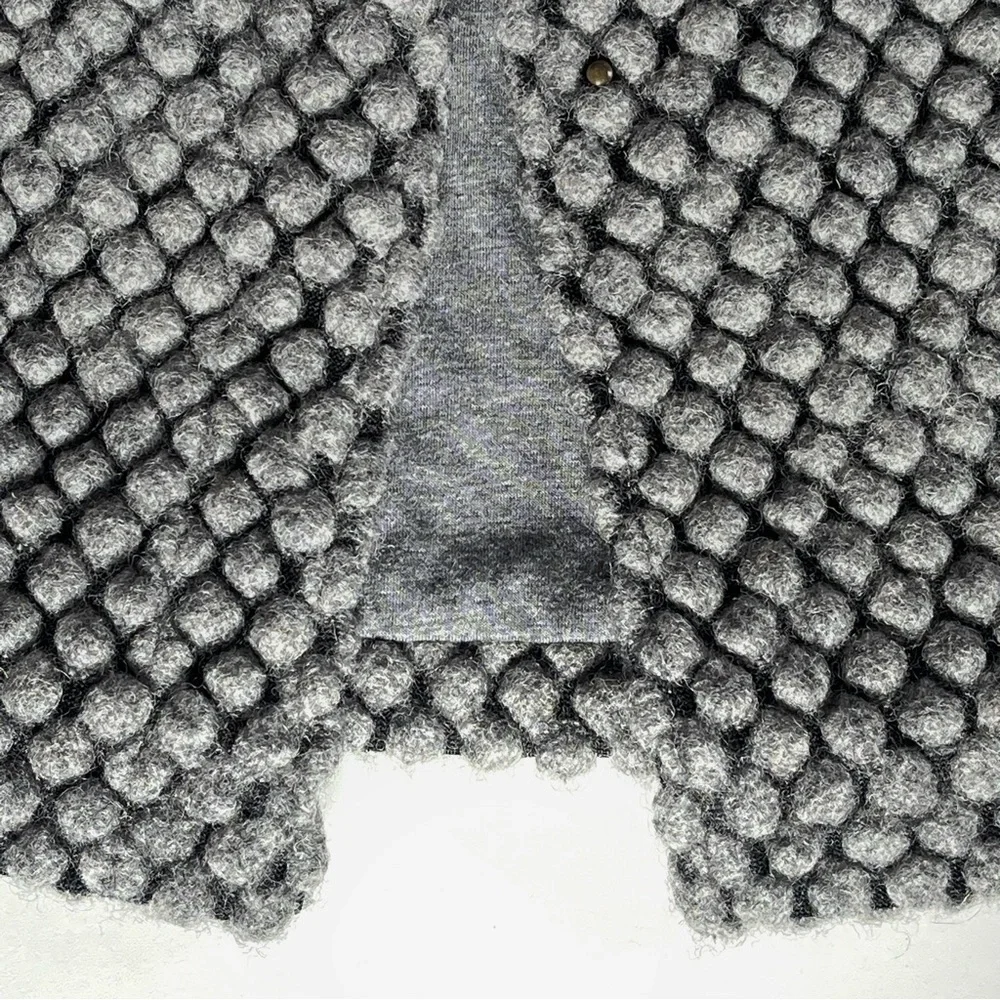 OshKosh Wool Blend Bobble Jacket Gray 4T Jersey Knit Lined
